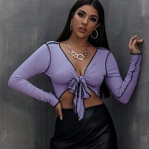 Purple Tie Top